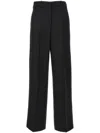 Jil Sander Elasticated-waist Wide-leg Trousers In Black