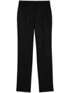Jil Sander Cropped Wool Wide-leg Trousers In Black