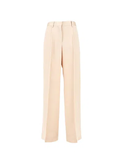 Jil Sander Envers Satin Pants In Neutral