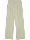 Jil Sander Wide Cream Trousers In Silk Blend In Neutral
