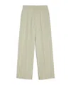 Jil Sander Wide Cream Trousers In Silk Blend In Neutral