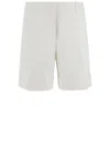 Jil Sander Tailored White Linen Pants In White