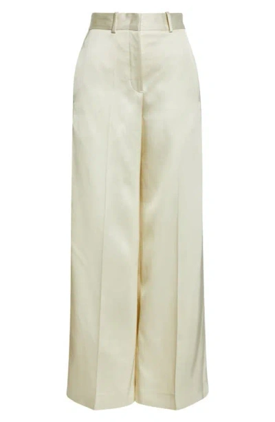 Jil Sander Tailored Wide Leg Twill Trousers In 280 Natural