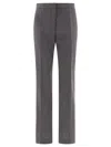 Jil Sander Tailored With Centre-back Slit Trousers Grey In Gray