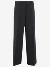 Jil Sander Tailored Wool Gabardine Trousers In Black