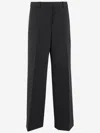 Jil Sander Tailored Wool Gabardine Pants In Gray