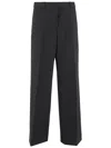 Jil Sander Tailored Wool Gabardine Trousers In Black