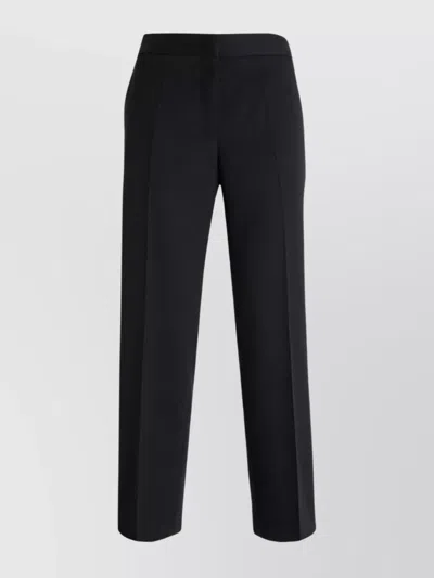 Jil Sander Tailored Wool Gabardine Trousers In Black