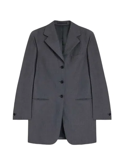 Jil Sander Tailored Wool Jacket In Gray