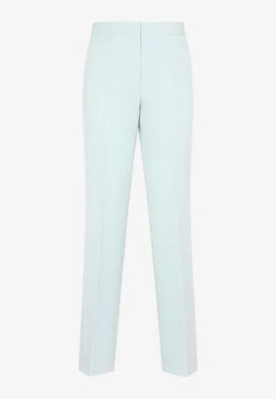 Jil Sander Fluid Slim Tailored Wool Pants In Blue