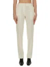 Jil Sander Regular Fit Wool Pants For Women In Neutrals