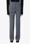 Jil Sander Tailored Wool Slim Pants In Gray
