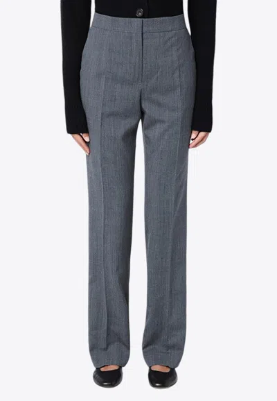 JIL SANDER TAILORED WOOL SLIM PANTS