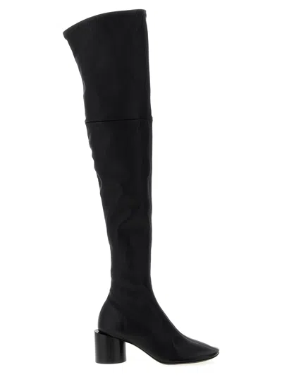 Jil Sander Tall Stretch Nappa Leather Boots With Rounded Toe In Multi