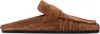 Jil Sander Tan Moc Toe Loafers In Brown