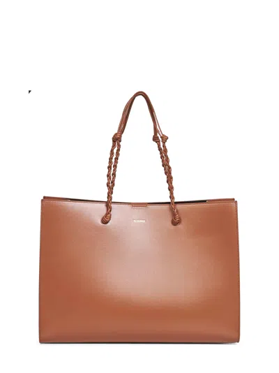Jil Sander Tan Tangle Tote Bag In Brown