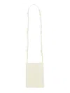 Jil Sander Small Tangled Soft Shoulder Bag In White
