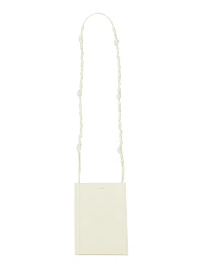 Jil Sander Small Tangled Soft Shoulder Bag In White