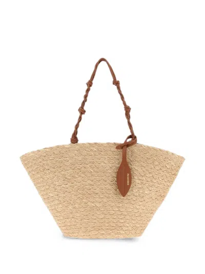 Jil Sander Tangle Beach Bag In Nude