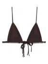 Jil Sander Tangle Bikini Top In Brown