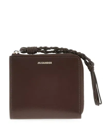 Jil Sander Tangle Card Holder In Brown