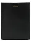 Jil Sander Leather Shoulder Bag In Black