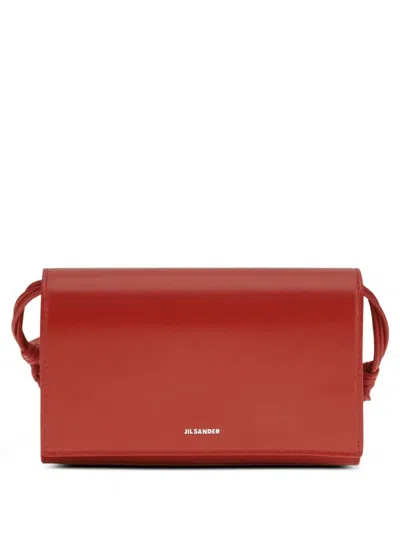Jil Sander "tangle" Crossbody Wallet In Red