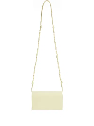 Jil Sander Tangle Mini Yellow Leather Wallet Crossbody