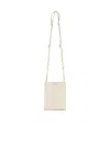 Jil Sander Tangle Rings Crossbody Bag In 象牙