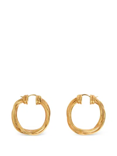 Jil Sander Tangle Knot-detail Earrings In Gold