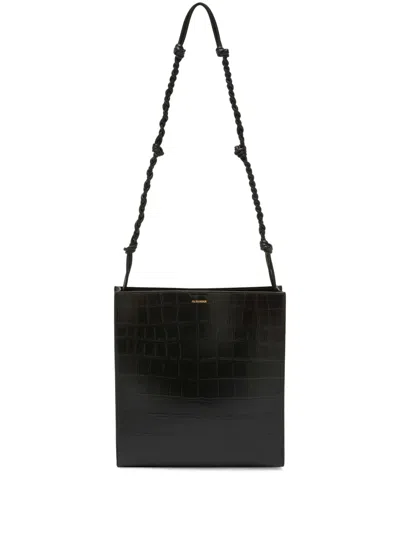 JIL SANDER TANGLE LEATHER CROSSBODY BAG