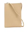 Jil Sander Tangle Leather Crossbody Bag In Nude