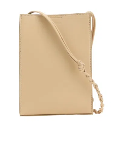 Jil Sander Tangle Leather Crossbody Bag In Nude