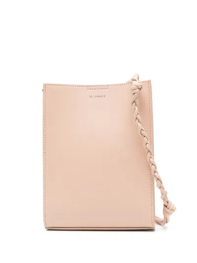 Jil Sander Tangle Leather Crossbody Bag In Pink