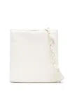 Jil Sander Tangle Leather Shoulder Bag In Neutrals