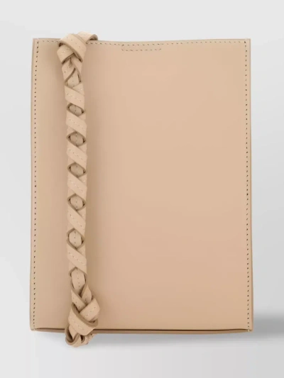 Jil Sander Tangle Leather Shoulder Bag In Cream