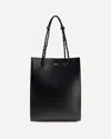 Jil Sander Rectangular Shoulder Bag Smooth Finish Braided Handles In Black