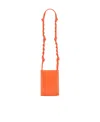 Jil Sander Tangle Small Leather Crossbody Bag In Orange