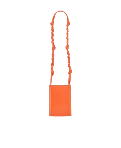 JIL SANDER JIL SANDER TANGLE LOGO EMBOSSED SMALL CROSSBODY BAG