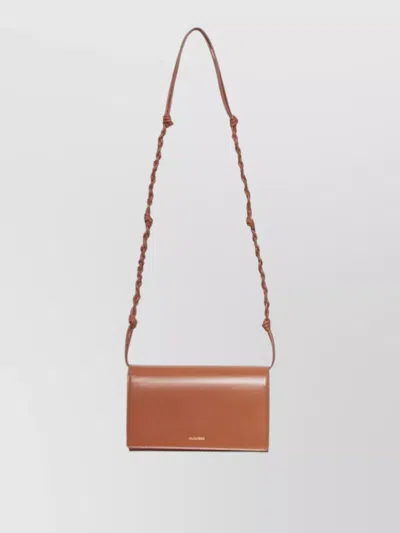 Jil Sander Tangle Rectangular Crossbody Wallet Knotted Strap