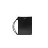 Jil Sander Tangle Rings Small Black Leather Crossbody Bag In Black