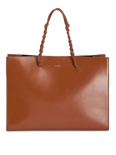 Jil Sander Tan Tangle Tote Bag In Brown