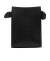Jil Sander Medium Tangle Leather Shoulder Bag In Black