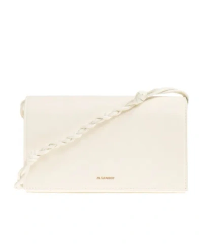 Jil Sander Tangle Knot-detail Cross Body Bag In White
