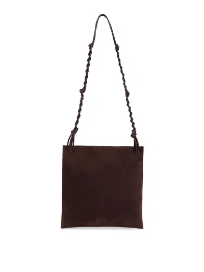 Jil Sander Chocolate Plum Tangle Silm Bag In Brown