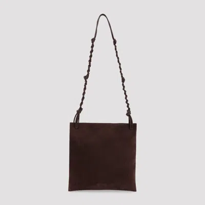 Jil Sander Tangle Silm Leather Mini Handbag, 28cm X 28cm X 3cm Shoulder Bag In Brown