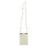 Jil Sander White Embossed Crocodile Effect Shoulder Bag In Red
