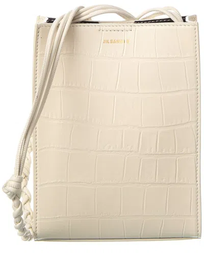 Jil Sander White Small Tangle Bag In Beige