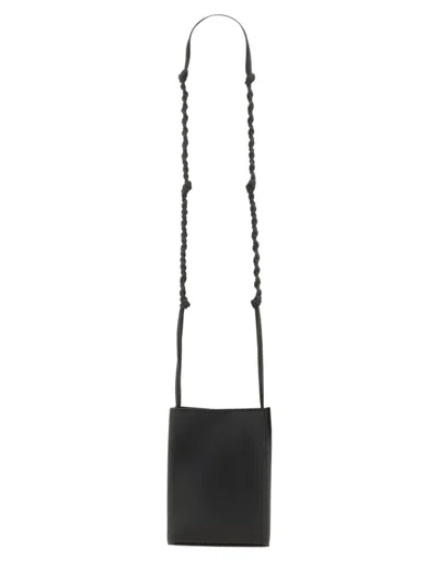 Jil Sander Tangle Small Crossbody Bag With Braided Strap In Black