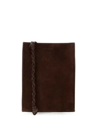 Jil Sander Brown Suede Small Tangle Shoulder Bag 601 Borse A Tracolla